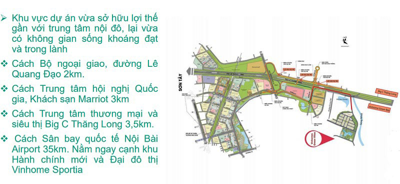 Vị trí Biệt thự Vinhomes Green Villas Tây Mỗ