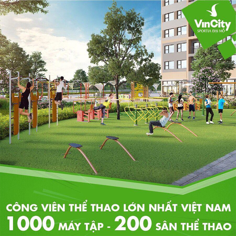 Vinhomes Smart City Sở Hữu Công viên Thể Thao Lớn Nhất Việt Nam